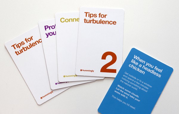 Examples of cards from the 'Doing well' pack