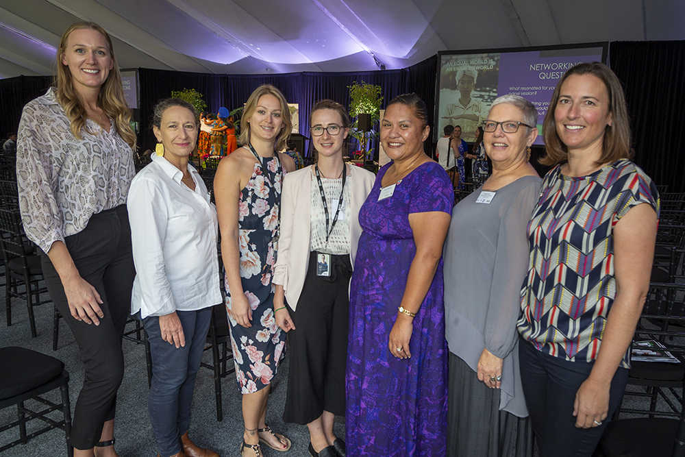 Auckland GWN's event organisers pose for a photo