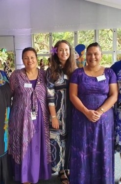 AGWN Komiti members Marie Schmidt, Sarah Leo Anderson, and Anita Edwards