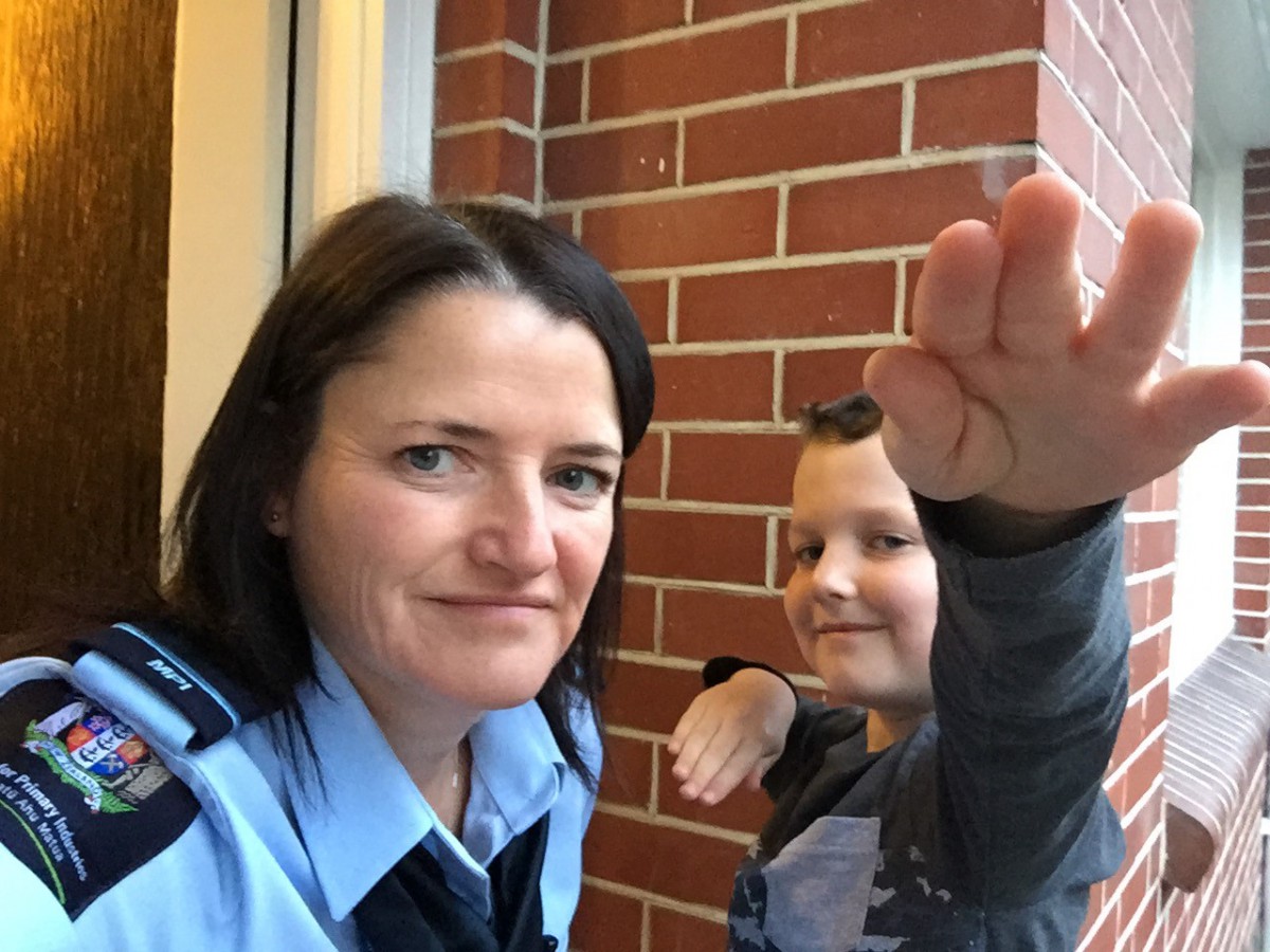 Kirsty Paterson at home with her son.